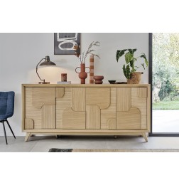Enfilade 4 Portes Rivage | Chêne & 224 cm