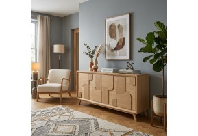 Enfilade 4 Portes Rivage | Chêne & 224 cm