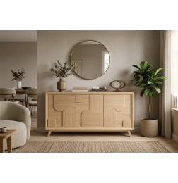 Enfilade 3 Portes Rivage | Chêne - 195 cm