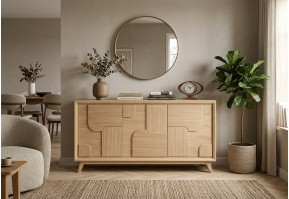 Enfilade 3 Portes Rivage | Chêne - 195 cm