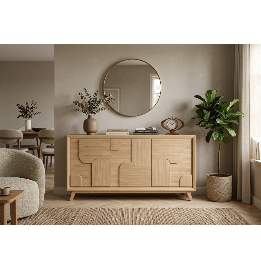 Enfilade 3 Portes Rivage | Chêne - 195 cm Enfilade 3 Portes Rivage | Chêne - 195 cm