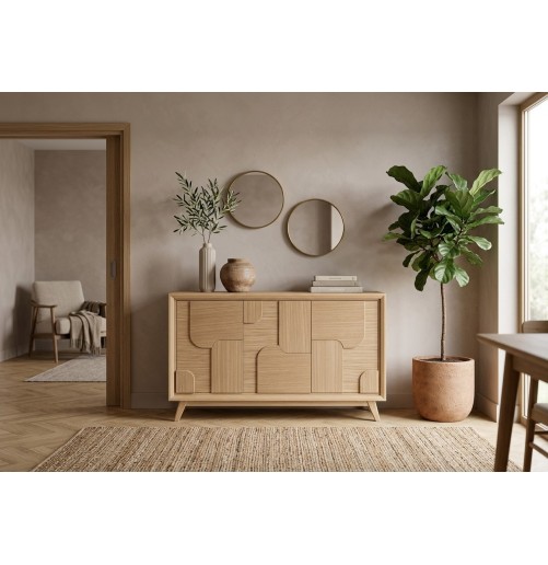 Enfilade 3 Portes Rivage | Chêne – 170 cm