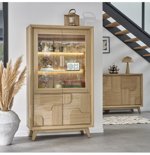 Vitrine 4 Portes Rivage | Chêne & Design Contemporain