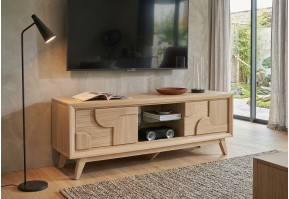 Meuble TV-Hifi 2 Portes Rivage en Chêne | 170 cm