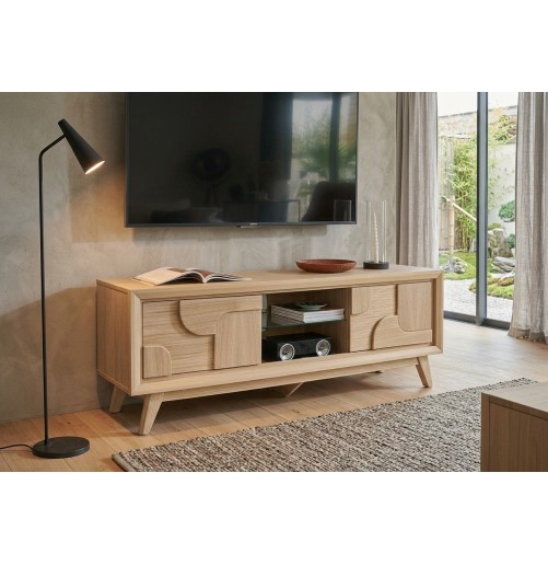 Meuble TV-Hifi 2 Portes Rivage en Chêne | 170 cm