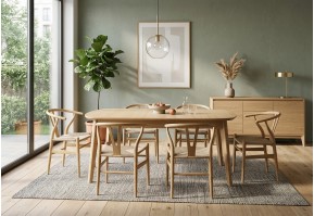 Table Tonneau Rivage en Chêne avec Allonges | 180 cm