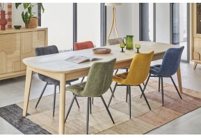 Table Tonneau Rivage 180 cm avec 2 Allonges | Chêne