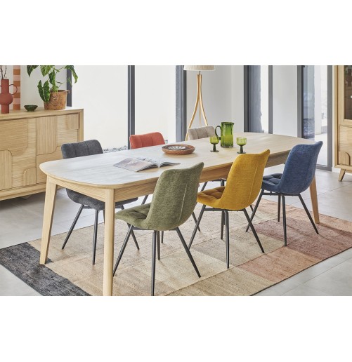 Table Tonneau Rivage 180 cm avec 2 Allonges | Chêne
