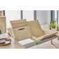 Table Tonneau Rivage en Chêne avec Allonges | 160 cm
