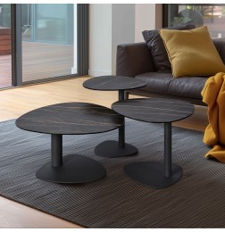 Table de Salon Sintra en Céramique 50x50 cm | Design Pétale