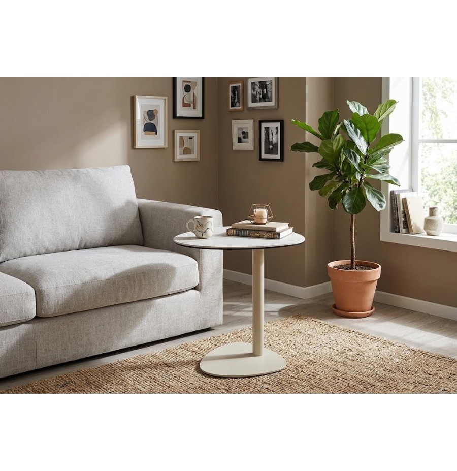 Table de Salon Sintra en Céramique Hauteur 54cm | Design Pétale