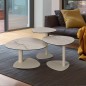 Table de Salon Nazaré en Céramique Hauteur 38cm | Design pétale