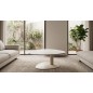 Table de Salon Nazaré en Céramique Hauteur 38cm | Design pétale