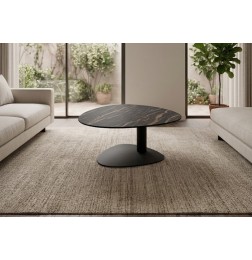Table de Salon Nazaré en Céramique Hauteur 38cm | Design pétale