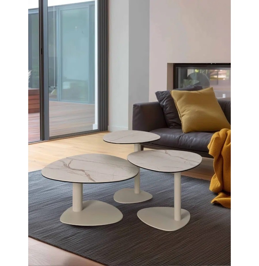 Table de salon Lagos en céramique | Design contemporain