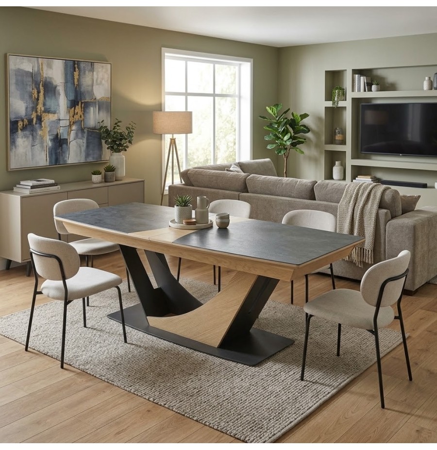 Table 3 allonges céramique Omega | 220 cm Table 3 allonges céramique Omega | 220 cm