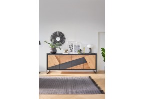 Enfilade Graffik 4 portes bois | 220 cm