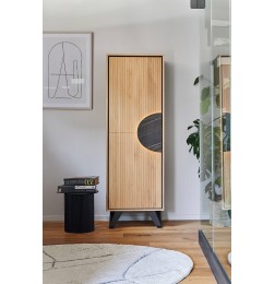 Colonne Sphère 1 porte bois