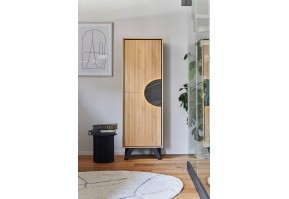 Colonne Sphère 1 porte bois