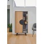 Vitrine Sphère 1 porte bois 1 porte verre