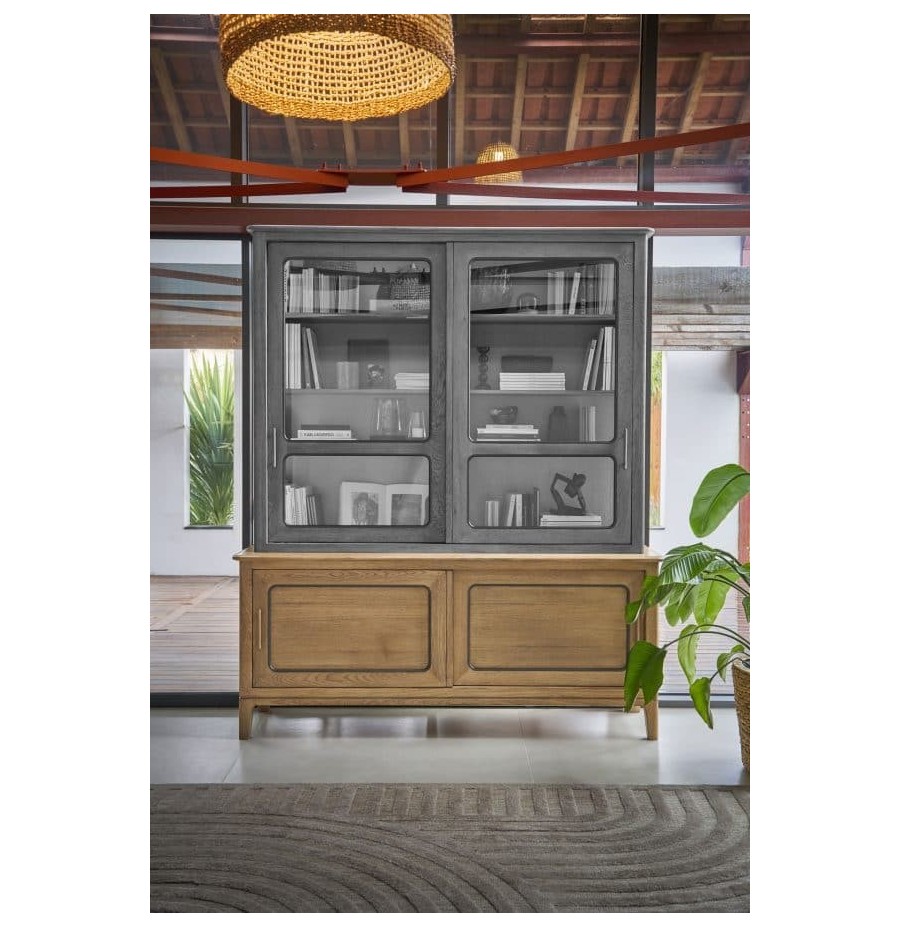 Corps bas de bibliothèque Jazz dessus bois