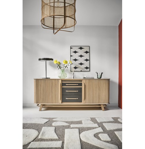 Enfilade Tango 3 portes, 1 tiroir | 225 cm