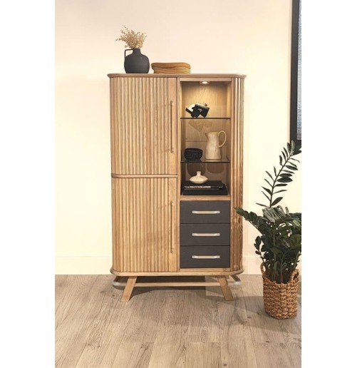 Armoirette Tango 2 portes rideau, 1 porte battante