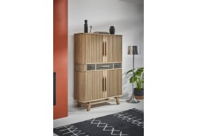 Armoirette Tango 4 portes rideau, 3 tiroirs
