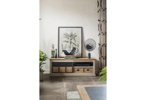 Meuble TV L.145 cm, 1 porte, 1 tiroir, 1 tirette Epure