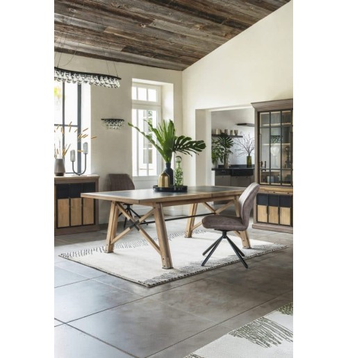 Table repas céramique et bois 180 Epure