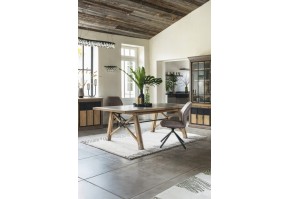 Table repas céramique et bois 200 cm Epure